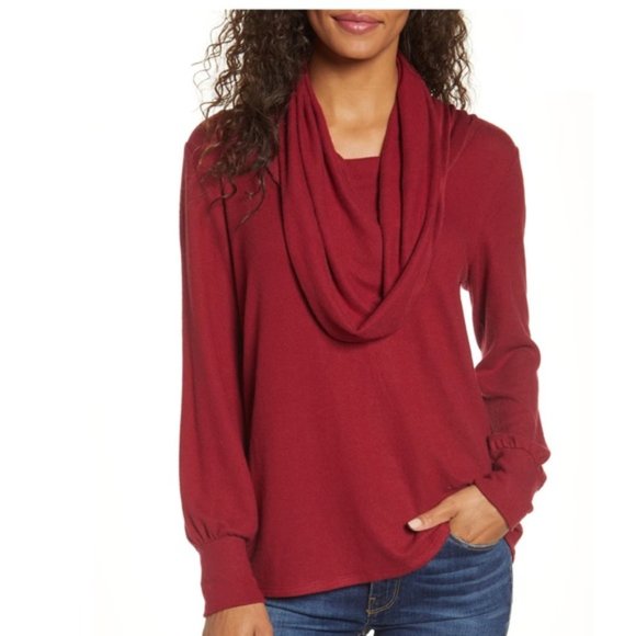 GIBSONLOOK Gibson Cozy Fleece Convertible Neck Sweatshirt - Picture 2 of 7